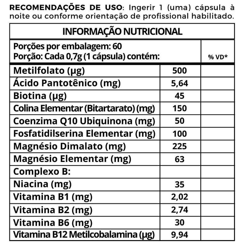 Brain Focus Cognitive Blend Vegan 60 Cápsulas Therapeutica Elements