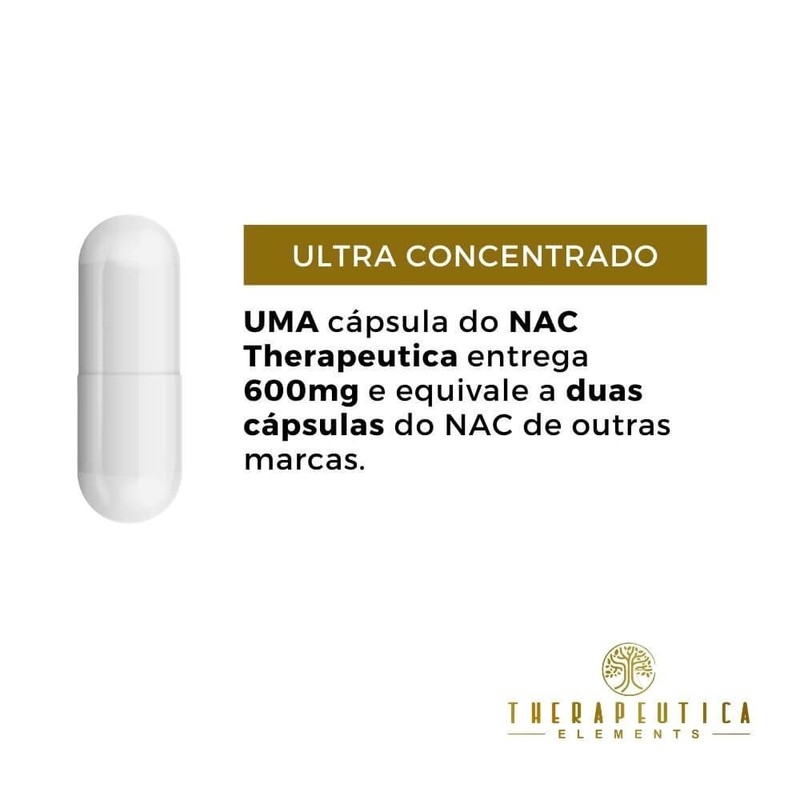 NAC (N-Acetil L-Cisteína) 600mg Vegan 60 Cápsulas Therapeutica Elements