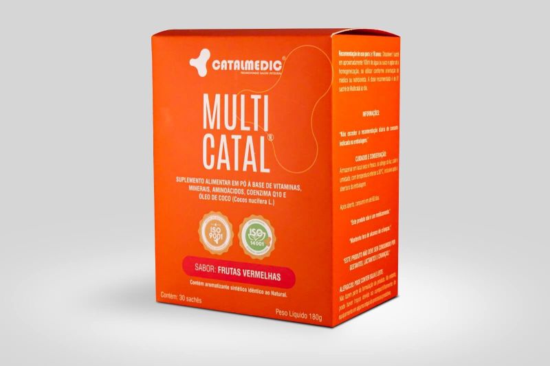 Multicatal Sabor Frutas Vermelhas 30 sachês 180g Catalmedic