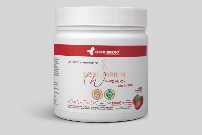 Equilibrium Woman Colágeno Sabor Morango 150g Catalmedic