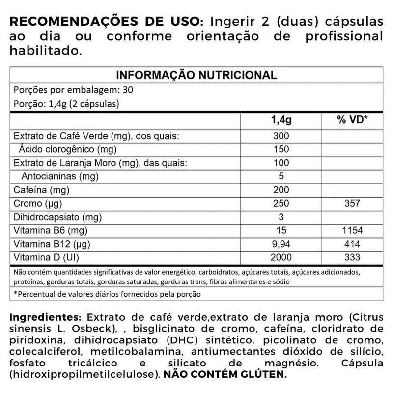 Termogênico Moro Thermo 60 cápsulas Therapeutica Elements 