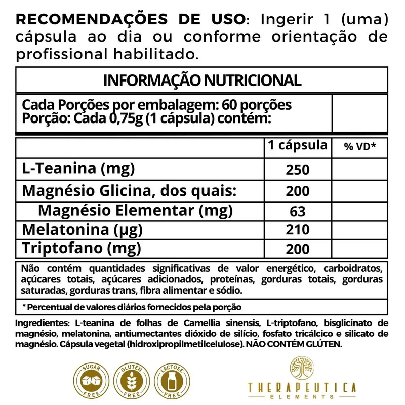Sleep & Calm 60 Cápsulas Therapeutica Elements