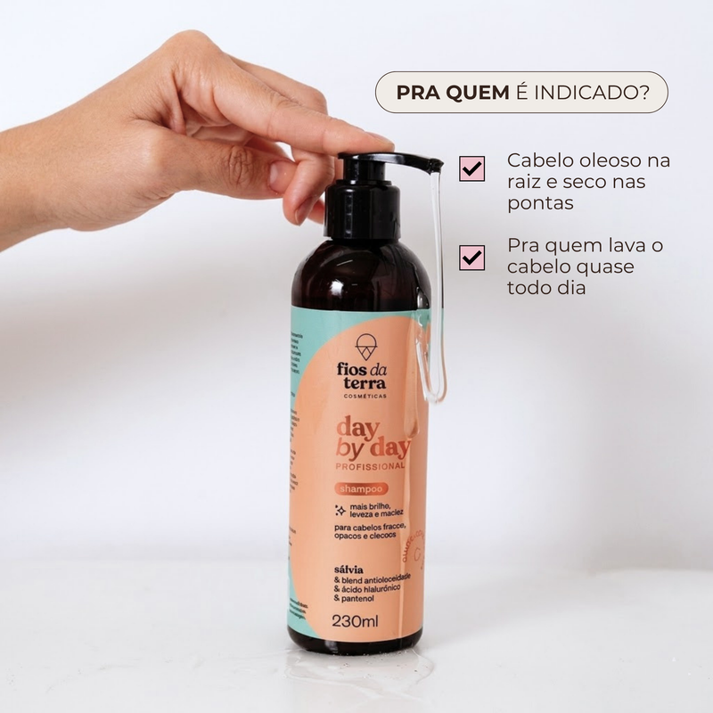 Shampoo Day by Day Sálvia - Controle da Oleosidade