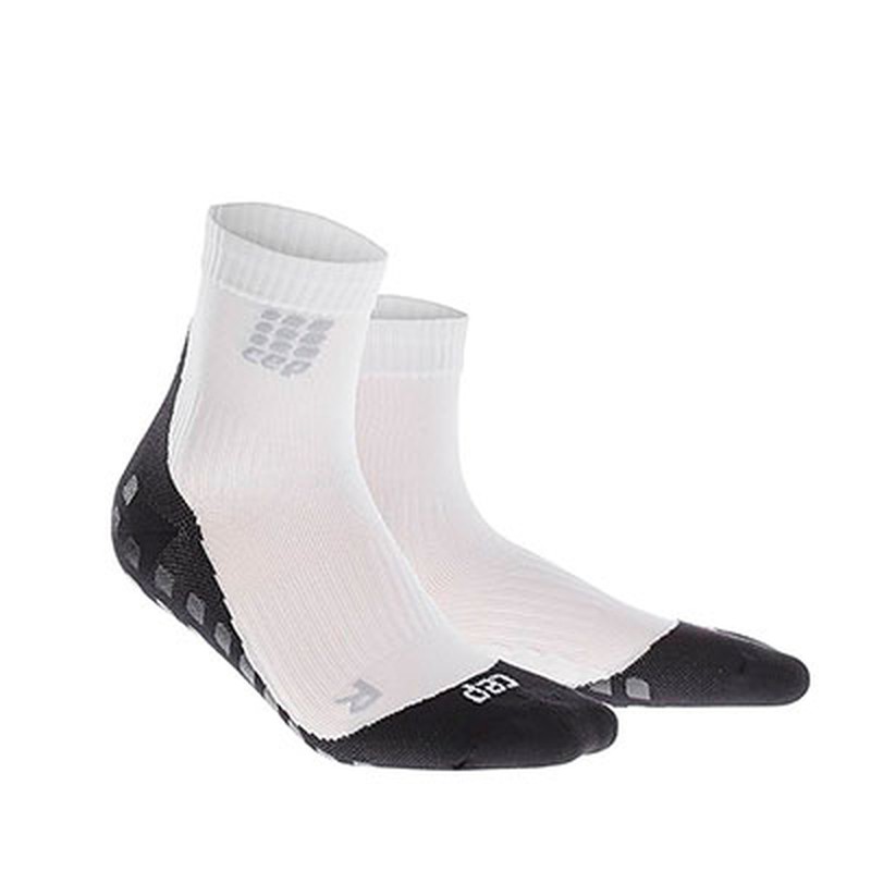 Meia De Compressão Short Socks Griptech Masculino Branco Cep