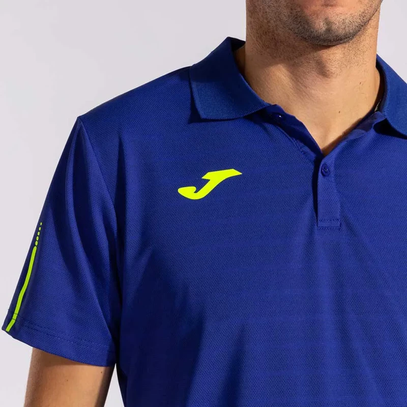 Camisa Polo Ranking Azul Manga Curta Joma