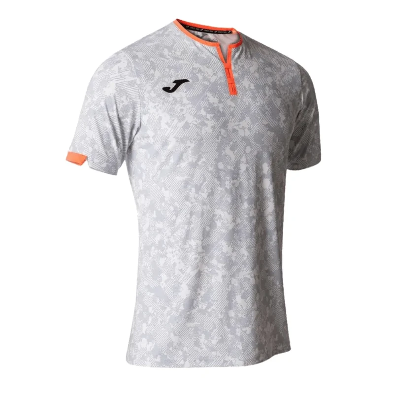 Camiseta Challenge Branco E Coral Manga Curta Masculino Joma