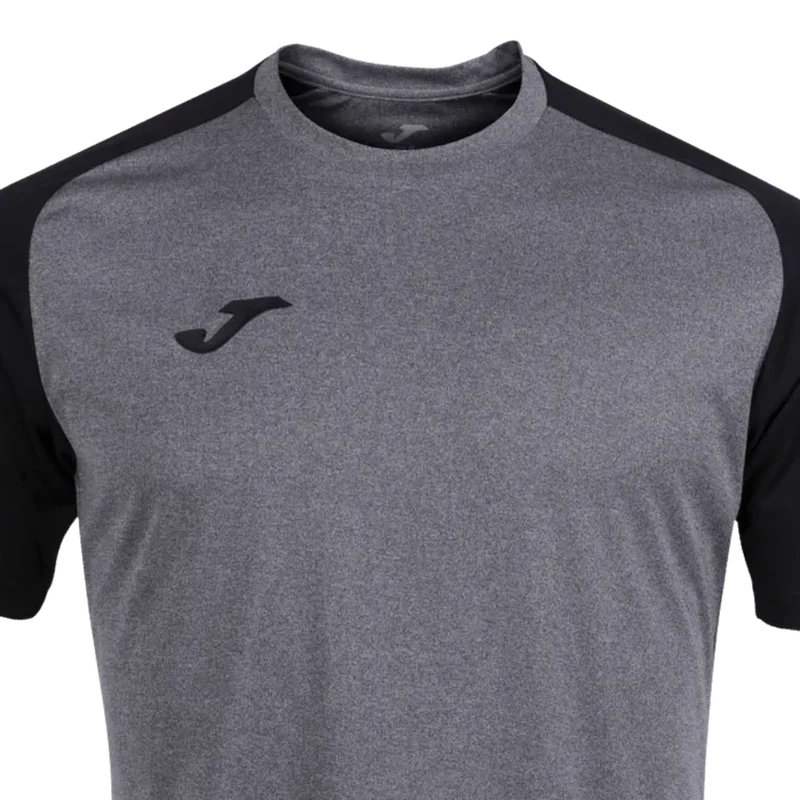 Camiseta Academy IV Cinza Escuro E Preto Manga Curta Masculino Joma