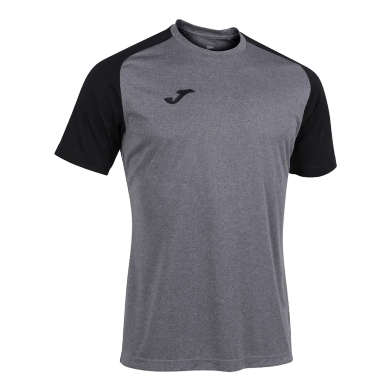 Camiseta Academy IV Cinza Escuro E Preto Manga Curta Masculino Joma