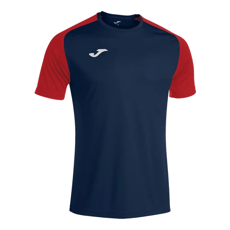 Camiseta Academy IV Azul E Vermelho Manga Curta Masculino Joma