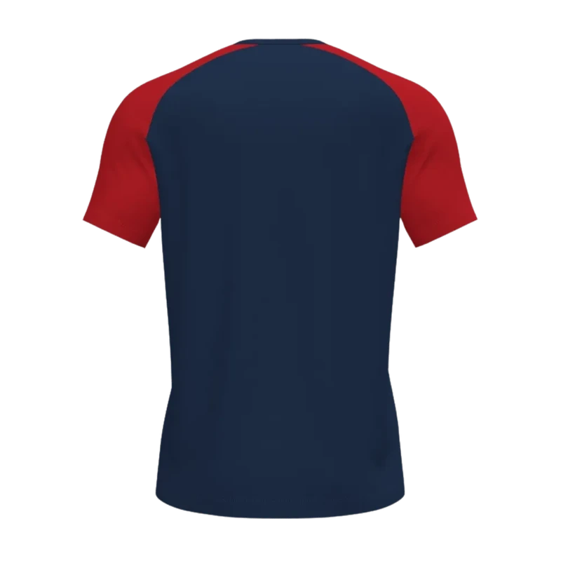 Camiseta Academy IV Azul E Vermelho Manga Curta Masculino Joma