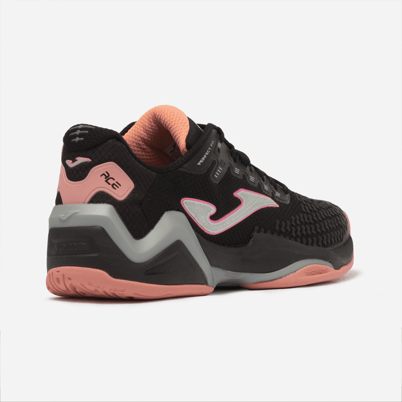 Tênis Ace Pro Lady Preto e Rosa Joma