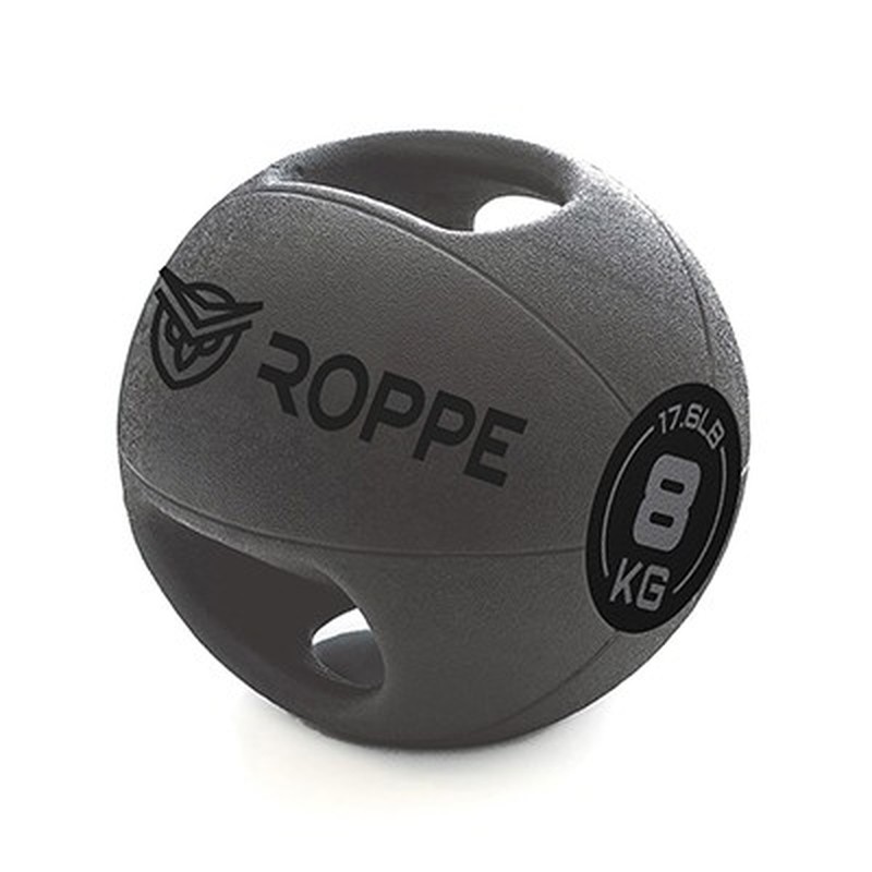 Medicine Ball Gripped BV Cinza e Preto Roppe