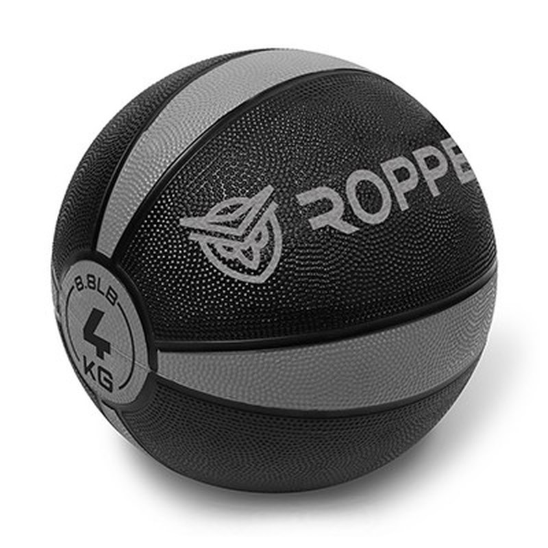 Medicine Ball Solid BV Cinza e Preto Roppe