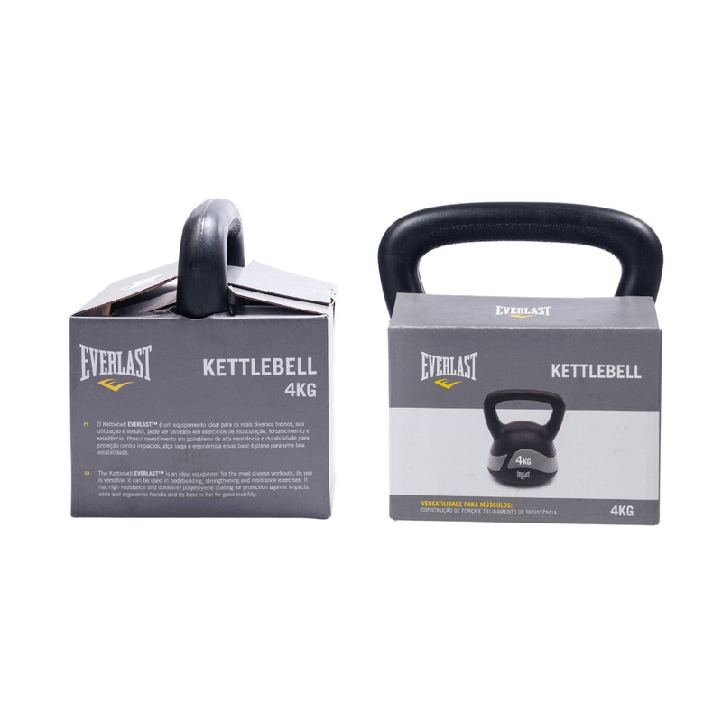 Kettlebell Preto e Cinza Everlast