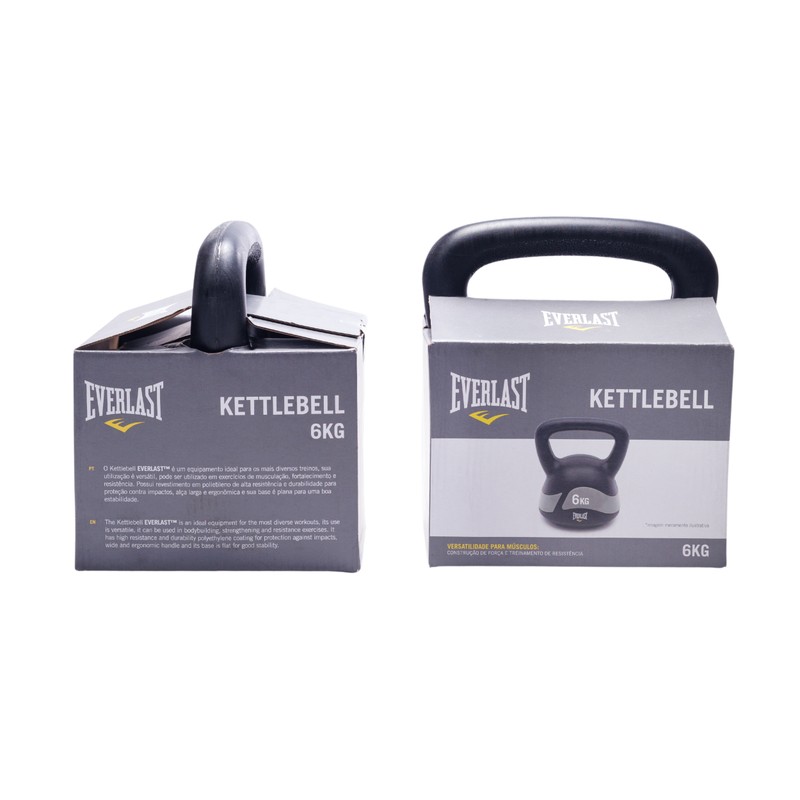 Kettlebell Preto e Cinza Everlast