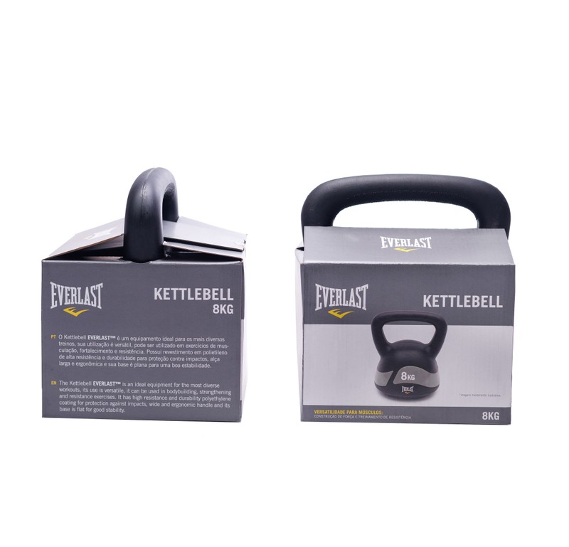 Kettlebell Preto e Cinza Everlast