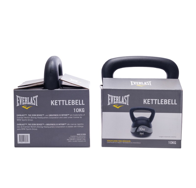 Kettlebell Preto e Cinza Everlast