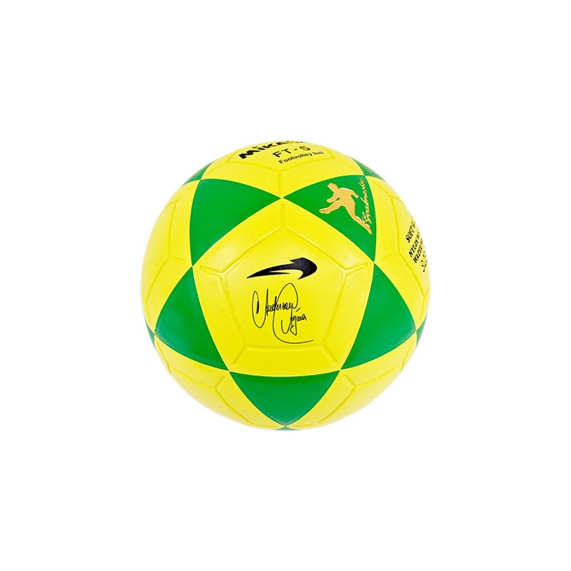 Bola Oficial de Futevôlei Mikasa FT-5 - Edição Anderson Águia Amarelo e Verde