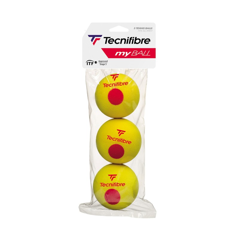 Bola Pack 3 Tubos com 3 Un Amarelo Tecnifibre