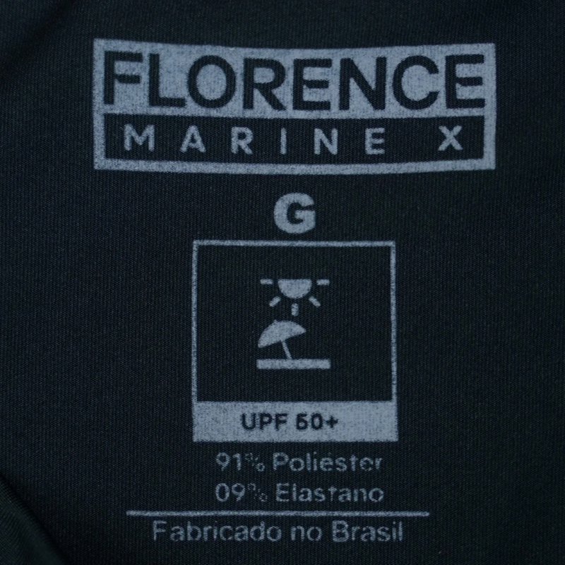 Camiseta Manga Longa UV Sun Pro Logo Preto Florence