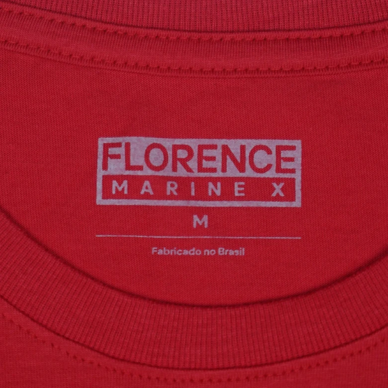 Camiseta Manga Curta Crew Vermelho Florence