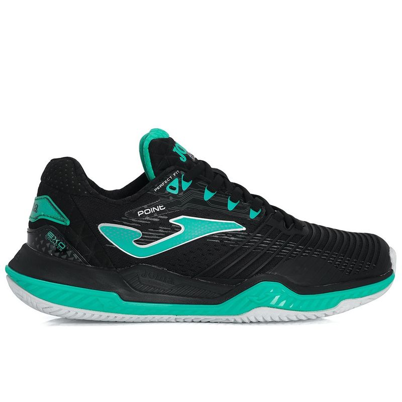 Tênis Point (Hard Court) Preto e Verde Joma