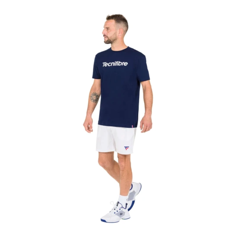 Camisa Manga Curta Team Cotton Tee Azul Marinho Tecnifibre