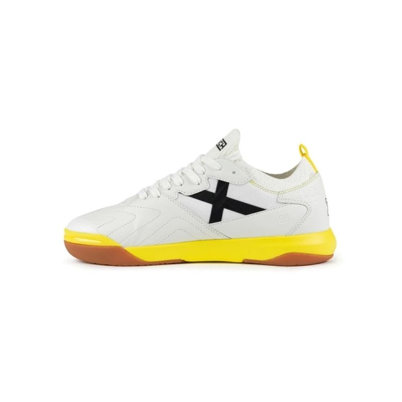 Chuteira Futsal Gresca 2.0 06 Branco e Amarelo Munich