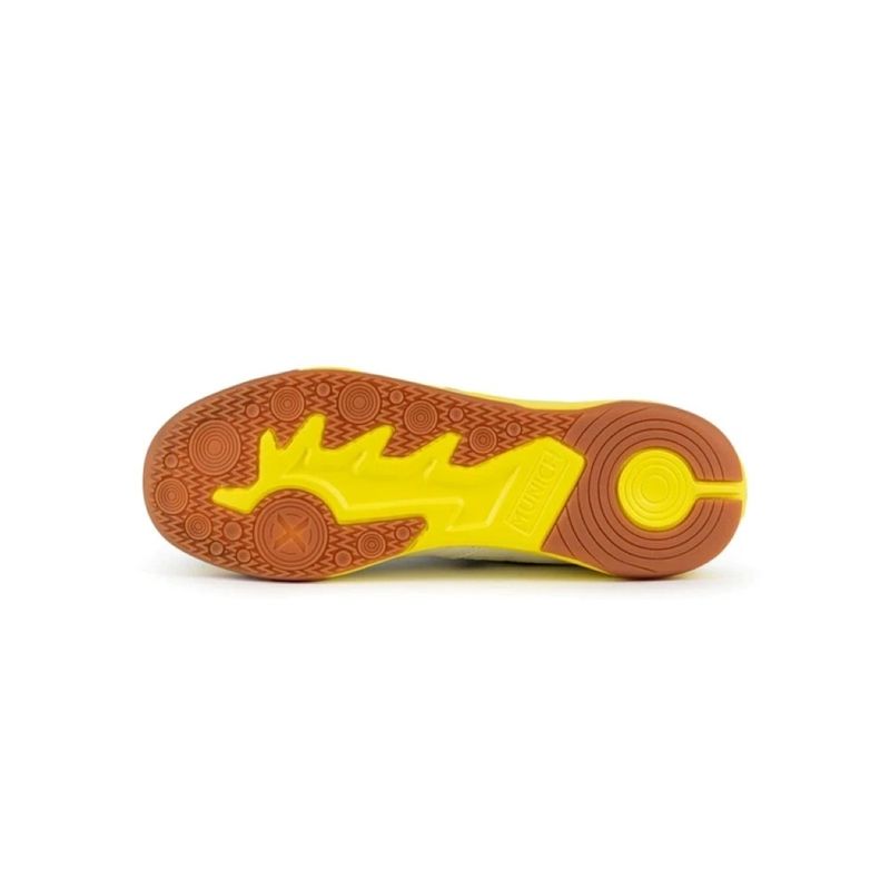Chuteira Futsal Gresca 2.0 06 Branco e Amarelo Munich