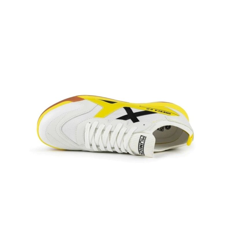 Chuteira Futsal Gresca 2.0 06 Branco e Amarelo Munich