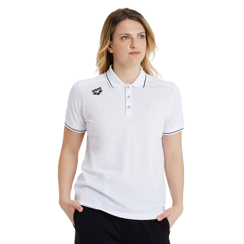Camiseta Polo Team Solid Branco arena