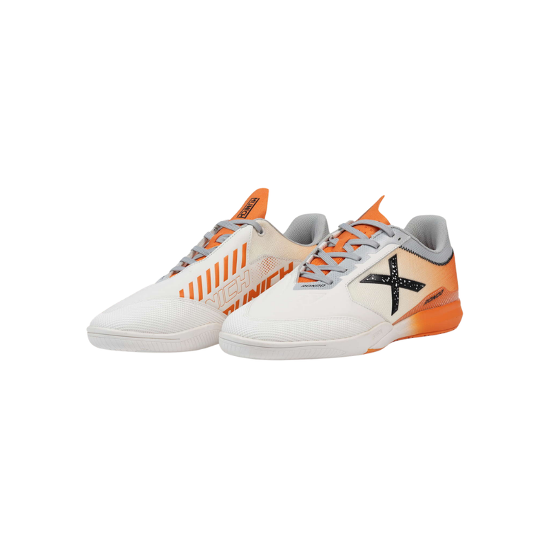 Chuteira Futsal Rondo Cinza/Laranja Munich