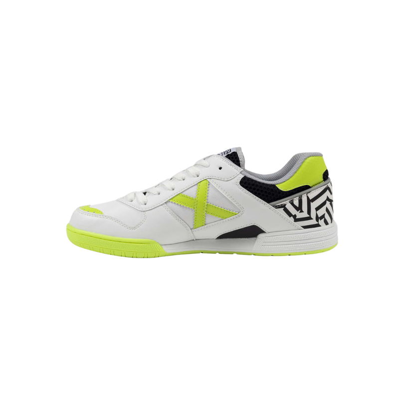 Chuteira Futsal Continental V2 67 Branco/Amarelo Munich