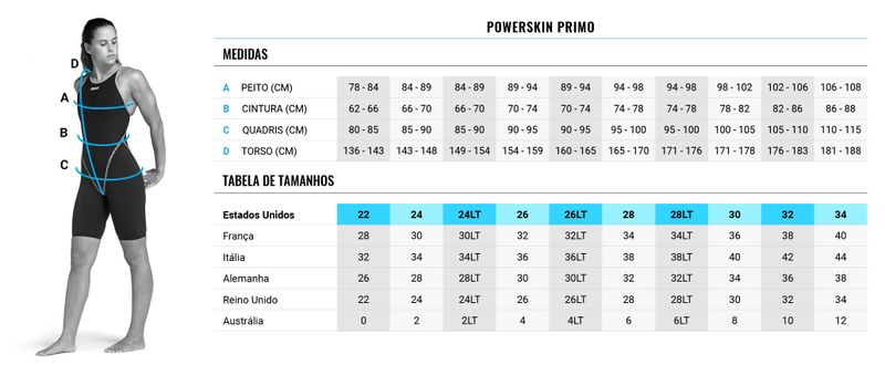 Maiô de Natação Powerskin Primo Indomitus Close Back arena