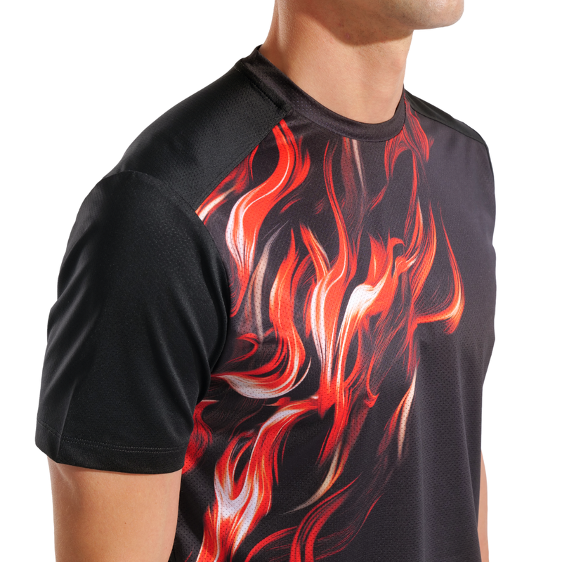 Camiseta Manga Curta Indomitus Preto/Vermelho arena