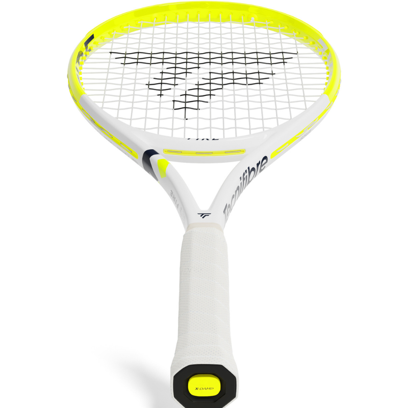 Raquete de Tênis Fire 285 Branco/Verde Limão Tecnifibre