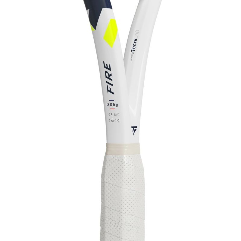 Raquete de Tênis Fire 305 Branco/Verde Limão Tecnifibre