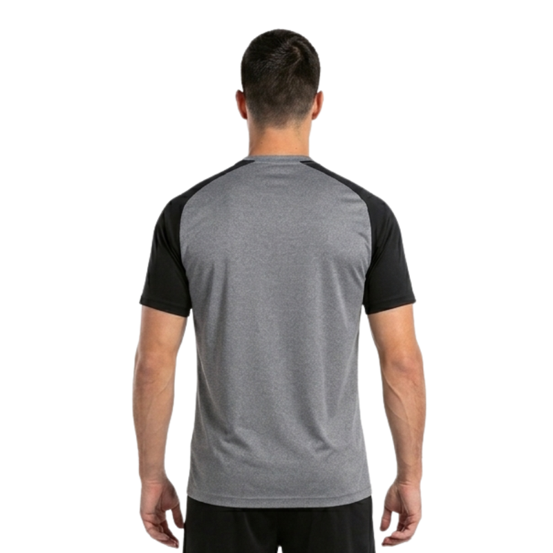 Camiseta Manga Curta  Academy IV Cinza Escuro/ Preto  Joma