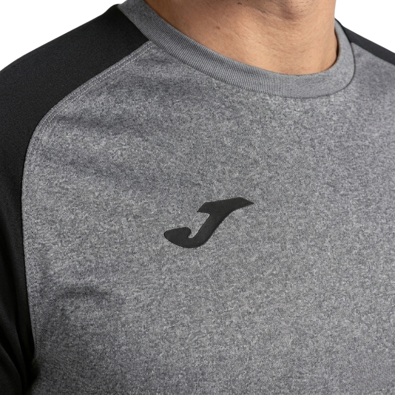 Camiseta Manga Curta  Academy IV Cinza Escuro/ Preto  Joma