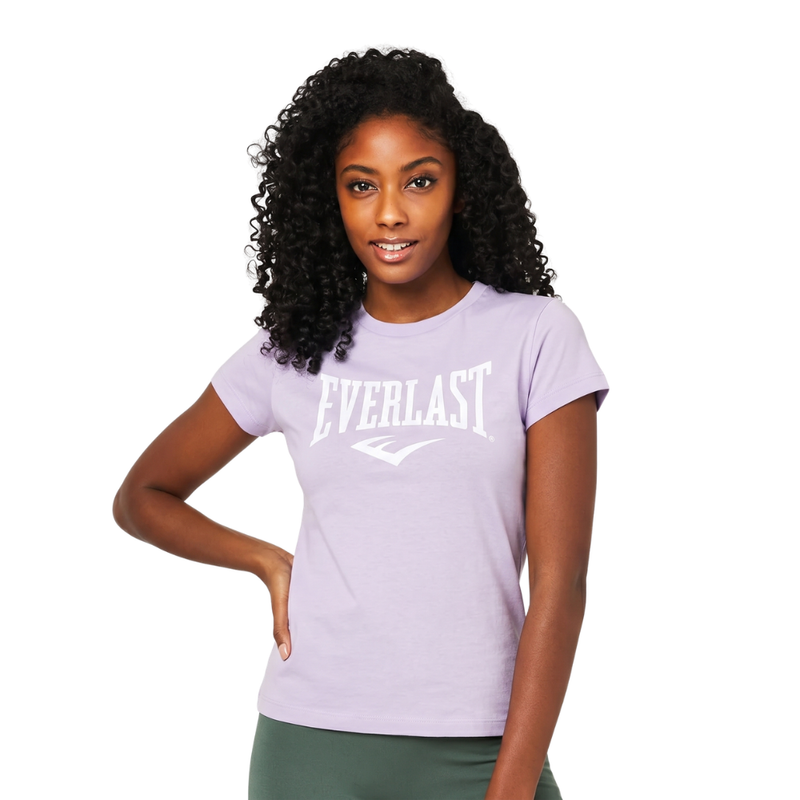 Camiseta Manga Curta Essentials Large Logo Lilás Everlast