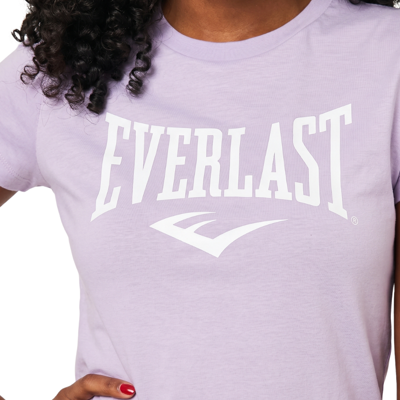 Camiseta Manga Curta Essentials Large Logo Lilás Everlast