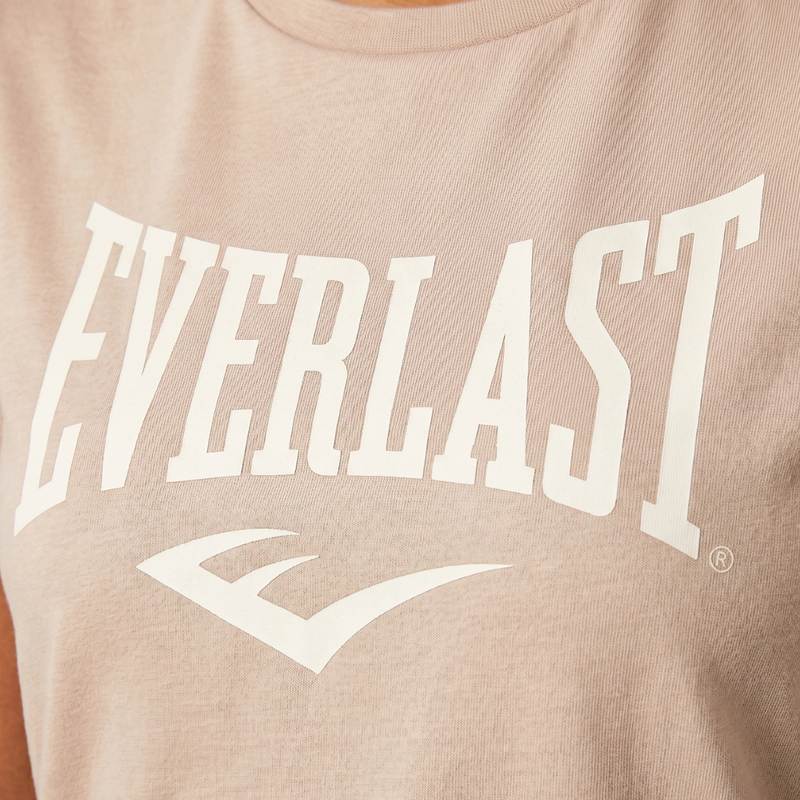 Camiseta Manga Curta Essentials Large Logo Caqui Everlast