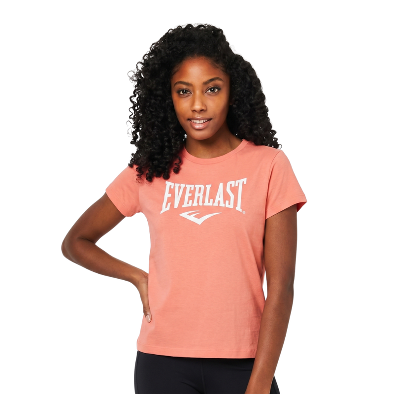 Camiseta Manga Curta Essentials Large Logo Coral Everlast