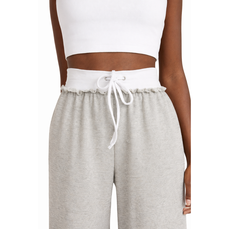 Calça Wide Cinza Mescla Claro Everlast