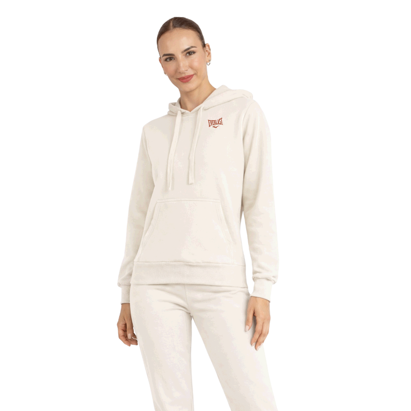 Moletom com Capuz Essentials Small Logo Marfim Everlast