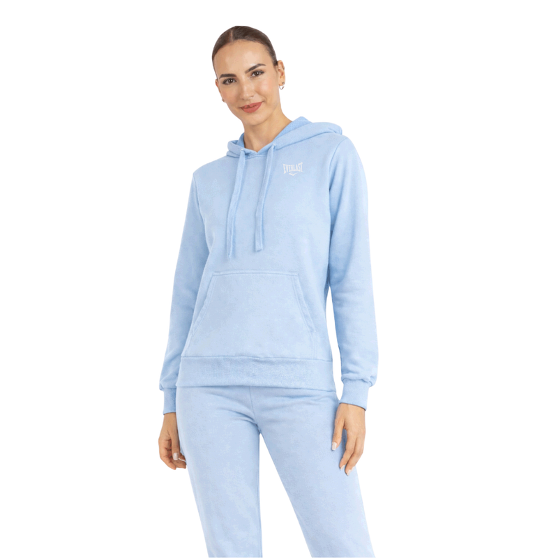Moletom com Capuz Essentials Small Logo Azul Celeste Everlast