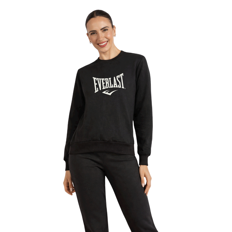 Moletom Careca Essentials Large Logo Preto Everlast