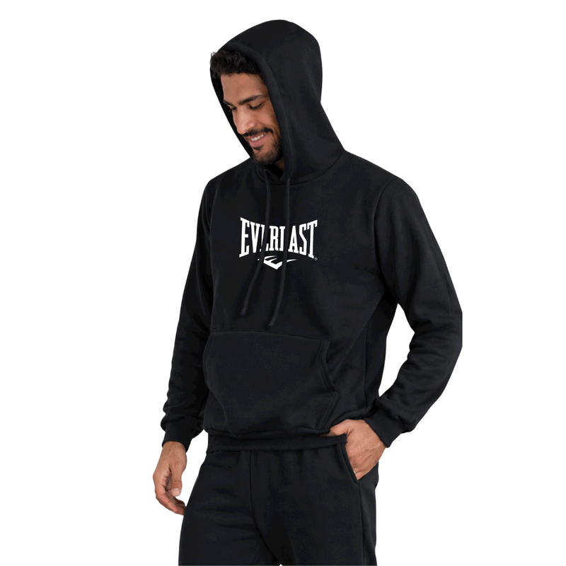 Moletom com Capuz Essentials Big Logo Preto Everlast
