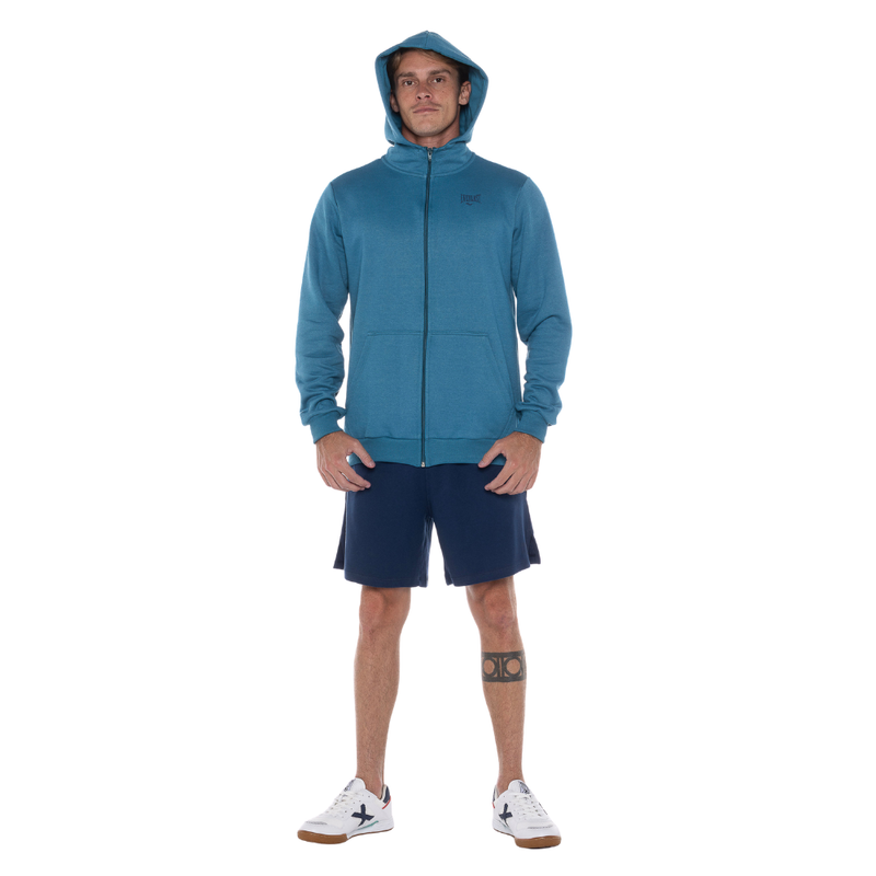Moletom com Capuz Essentials Big Logo Azul Everlast