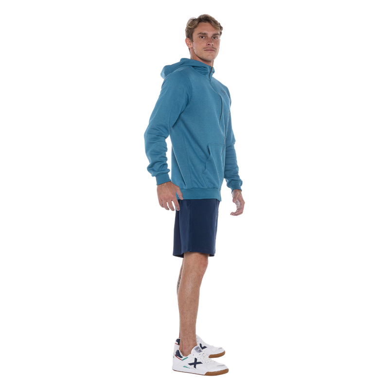 Moletom com Capuz Essentials Big Logo Azul Everlast